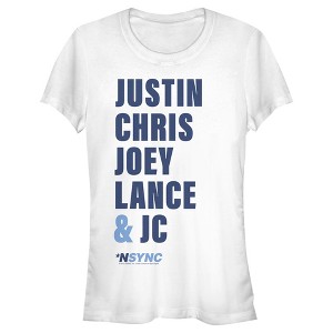 Juniors Womens NSYNC Band Name Stack T-Shirt - 1 of 4