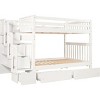 Streamdale Full Over Full Bunk Bed with Shelves and 6 Storage Drawers, White - 4 of 4