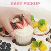 8 Sets Pre-folded Cupcake Containers with Window Holding 96 Cupcakes, Food Grade Bakery Pastry Boxes - 4 of 4