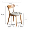 Lyngins Solid Oak Armless Dining Chair, Wooden Armless Chair with Upholstered Cushion, Natural Kitchen Chair & Living Room Chair - 2 of 4