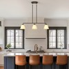 DORESshop 3-Light Black Pendant Island Light with Off-White Cone Shades ¨C E26 Socket (Bulbs Not Included) - 4 of 4