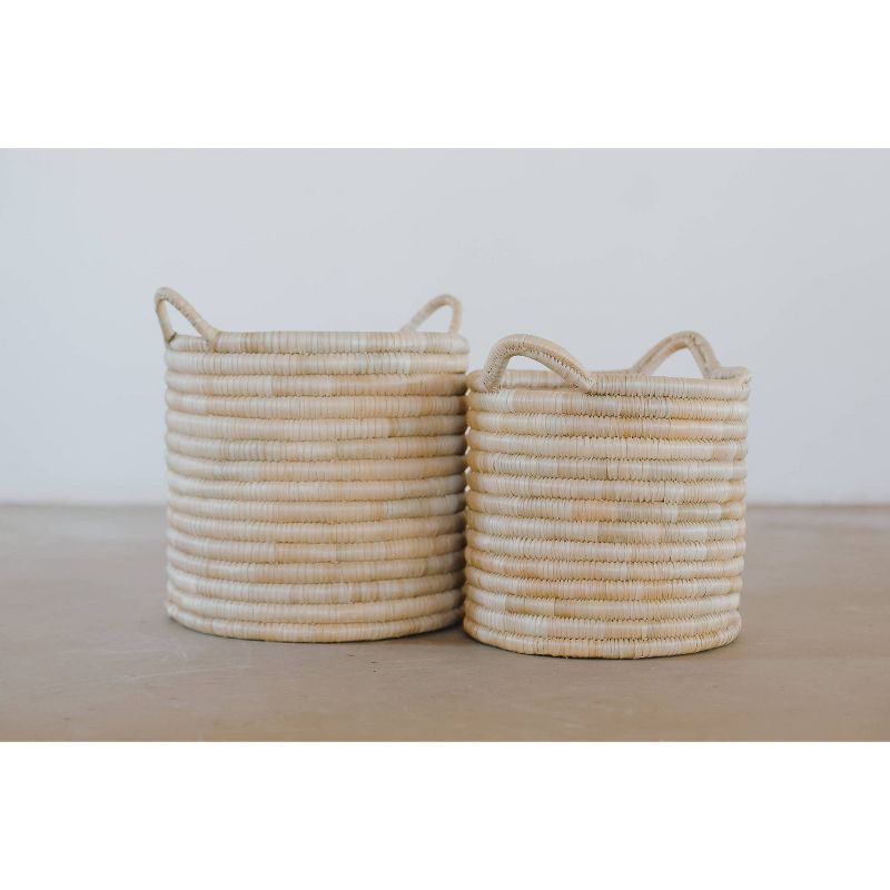 Mo&#39;s Crib Medium Handcrafted Karula Basket with Handles, 3 of 4