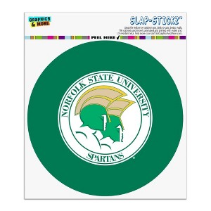 Norfolk State University Primary Logo Automotive Car Window Locker Circle Bumper Sticker - 1 of 4