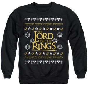 Men's Lord Of The Rings Ugly Christmas Logo Crewneck Sweatshirt - 1 of 4
