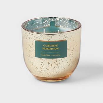 2-Wick 13oz Mercury Glass Candle Cashmere Persimmon Green - Threshold™