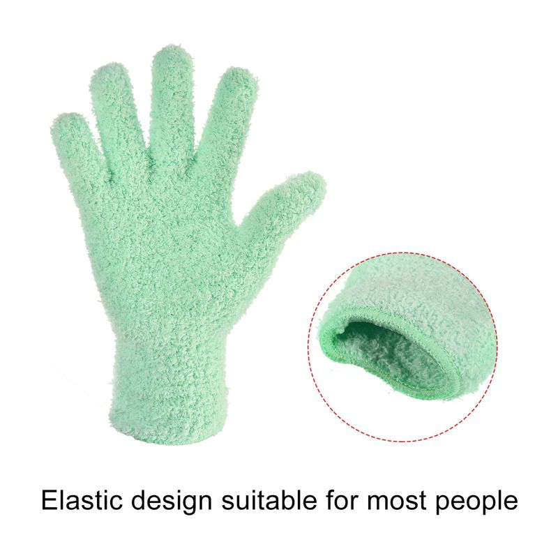 Unique Bargains Dusting Cleaning Gloves Microfiber Mittens for Plant Blinds Lamp Window, 5 of 7