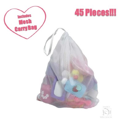 45-Piece Multicolor Plastic Baby Doll Essentials Accessory Bag