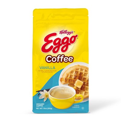 Eggo Vanilla Waffle  Flavored Ground Coffee, Fair Trade Cert. 10 Oz Bag, 6 pack