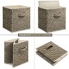 TOBILI 12 inch Foldable Cube Storage Bins Set of 6, Closet Organizers Bins and Storage Box for Toy Clothes-Brown - 4 of 4