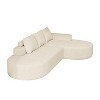108.5'' L-Shaped Modular Chenille Sectional Sofa with Curved Design, 3-Piece Pillow Set, Free Combination Seating for Living Room or Bedroom - 4 of 4