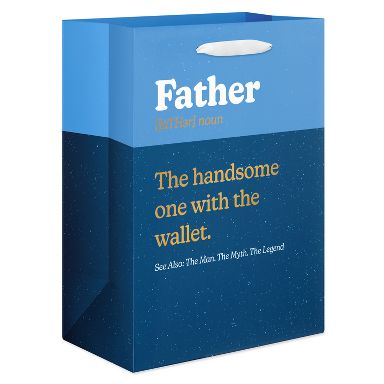 Large Father's Day Gift Bag, Funny Message 1 Bag 13" x10"