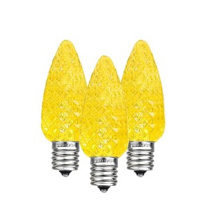 Novelty Lights C7 LED Faceted Christmas Replacement Bulbs Dimmable 25 Pack - 1 of 4