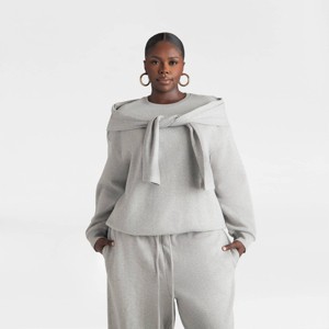 KBB by KAHLANA Women's Long Sleeve 'The Double Layer Crewneck Sweatshirt' - 1 of 3