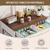 37.5 Inch Dog Crate Furniture, Dog Kennel Furniture with Storage Drawers & Rotating Bowls - 3 of 4