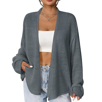 Clearlove Women's Lightweight Cardigan Sweaters Open Front Long Sleeve Casual Loose Thin Cardigans