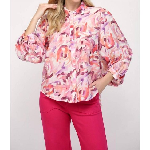 Women's BELLE ABSTRACT BLOUSE - Fate - image 1 of 4