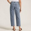 Lands' End Women's Soft Denim Mid Rise Relaxed Straight Crop Jeans - 2 of 4