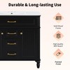 36"W Bathroom Vanity with Ceramic Sink, Freestanding Bathroom Sink Cabinet with Flip-Out Top Drawer & Soft-Closing Doors - ModernLuxe - 3 of 4