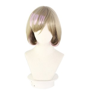 Unique Bargains Women's Bob Wigs 13" Brown with Wig Cap Straight Hair - 1 of 4