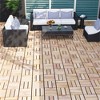 SKRAN Interlocking Deck Tiles Checker Pattern, Square Yellow Acacia Hardwood Outdoor Flooring for Patio, Bancony, Pool Side - 2 of 4