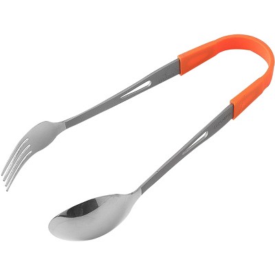 TOAKS Titongs Titanium Spoon and Fork Set with Nylon Connector