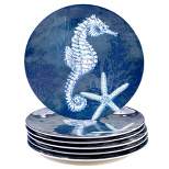 11" 6pk Melamine Oceanic Dinner Plates Blue - Certified International