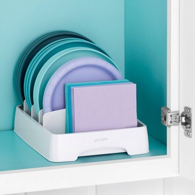 YouCopia 2pk Small Plastic StoraLid Container Lid Organizer - White: Kitchen Drawer & Pot Lid Storage Organizer — фото 6