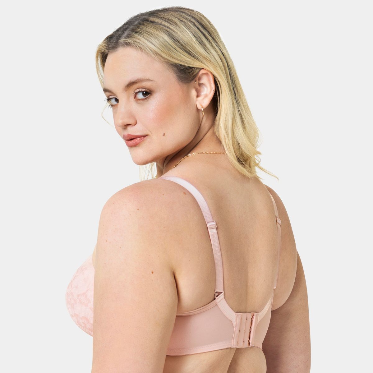 Curvy Couture No-Show Lace Plunge T-Shirt Bra - thumbnail 7