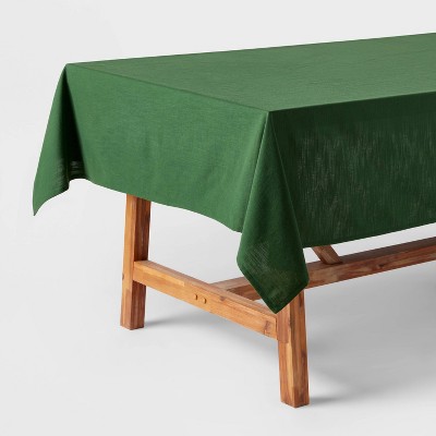 104" x 60" Cotton Solid Tablecloth Green - Threshold™