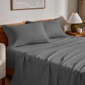 100% Cotton Flannel Sheet Set by Bare Home - 1 of 4