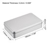 Unique Bargains Tinplate Portable Storage Container with Lid Rectangular Tin Boxes 3 Pcs Silver - 2 of 3