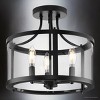 Urban Ambiance Luxury Modern Farmhouse Indoor Ceiling Light,  12-1/8''H x 13"W x 13''D,  Matte Black Finish, UHP4593 - 4 of 4
