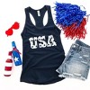 Simply Sage Market Women's USA Distressed Stars Racerback Tank - 2 of 4