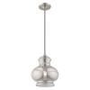 Livex Lighting Art Glass 1 - Light Pendant in  Brushed Nickel - 4 of 4