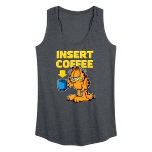 Women's - Garfield - Coffee Graphic Racerback Tank - 1 of 4