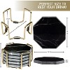 Black Marble Coasters & Gold Coaster Holder (Set of 5) - Durable, Thick Aesthetic Coasters - Fits Any Drinkware - Great Wedding Gift - 4 of 4