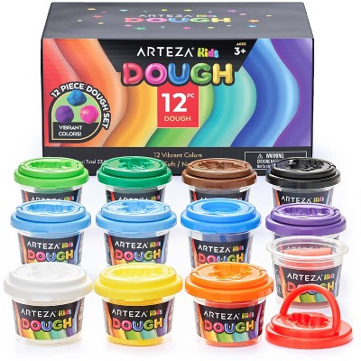 Arteza Kids Dough in tubs, Regular Colors - 12 Pack (ARTZ-4354)