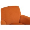 Racxily Orange Teddy Swivel Barrel Chair - 360° Noiseless Swivel Accent Chair, Comfy Reading Armchair for Living Room & Bedroom - 4 of 4