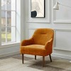 CAVINAS Chenille Accent Chair with Mid-Height Backrest and Wood Legs,Modern Upholstered Living Room Chairs,Reading Chairs for Living Room - 2 of 4