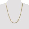Black Bow Jewelry Men's 5.35mm 10k Yellow Gold Hollow Figaro Chain Necklace - 2 of 4