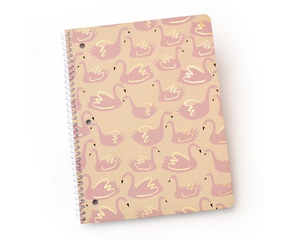 Spiral Notebook 1 Subject College Ruled Pink Flamingos - Gartner Studios