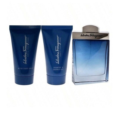 Subtil by Salvatore Ferragamo for Men - 3 Pc Gift Set 3.4oz EDT Spray, 2.5oz Shampoo and Shower Gel, 2.5oz After Shave Balm