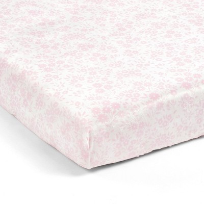 Lush Décor Garden Of Flowers Soft MicroPlush Fitted Crib Sheet - Pink