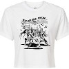 Women's - Marvel - Avengers Merry Marching Society Cropped Graphic T-Shirt - 3 of 4
