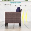 Sonkuki 3-Piece Patio Sofa Set Outdoor Wicker Rattan Furniture Set Conversation Set with Side Table, Cushions - 3 of 4