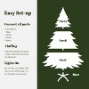 LuxenHome 7Ft Pre-Lit Flocked Fraser Fir Slim Artificial Christmas Tree Green - 4 of 4