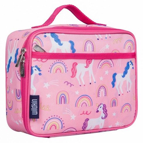 Wildkin Kids Insulated Lunch Box Bag (Pink and Gold Stars)