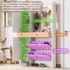 ORRD 54.7" Hall Tree with Shoe Cabinet, Mirror & Coat Hooks, 4-in-1 Entryway Bench - 4 of 4