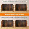 BestMassage Cat Litter Box Enclosure Wooden Pet Cat House End Table with Removable Divider, Brown - 3 of 4