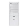 TiramisuBest Retro Multi-Functional Storage Cabinet with 3 Drawers, Enclosed Compartments & Adjustable Shelves for Living Room, Kitchen, Office, White - 4 of 4